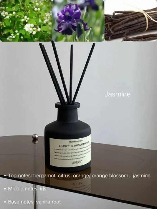 🌸 Huile Essentielle d’Aromathérapie 50ml – Freesia &amp; Jasmin avec Bâtons Diffuseurs